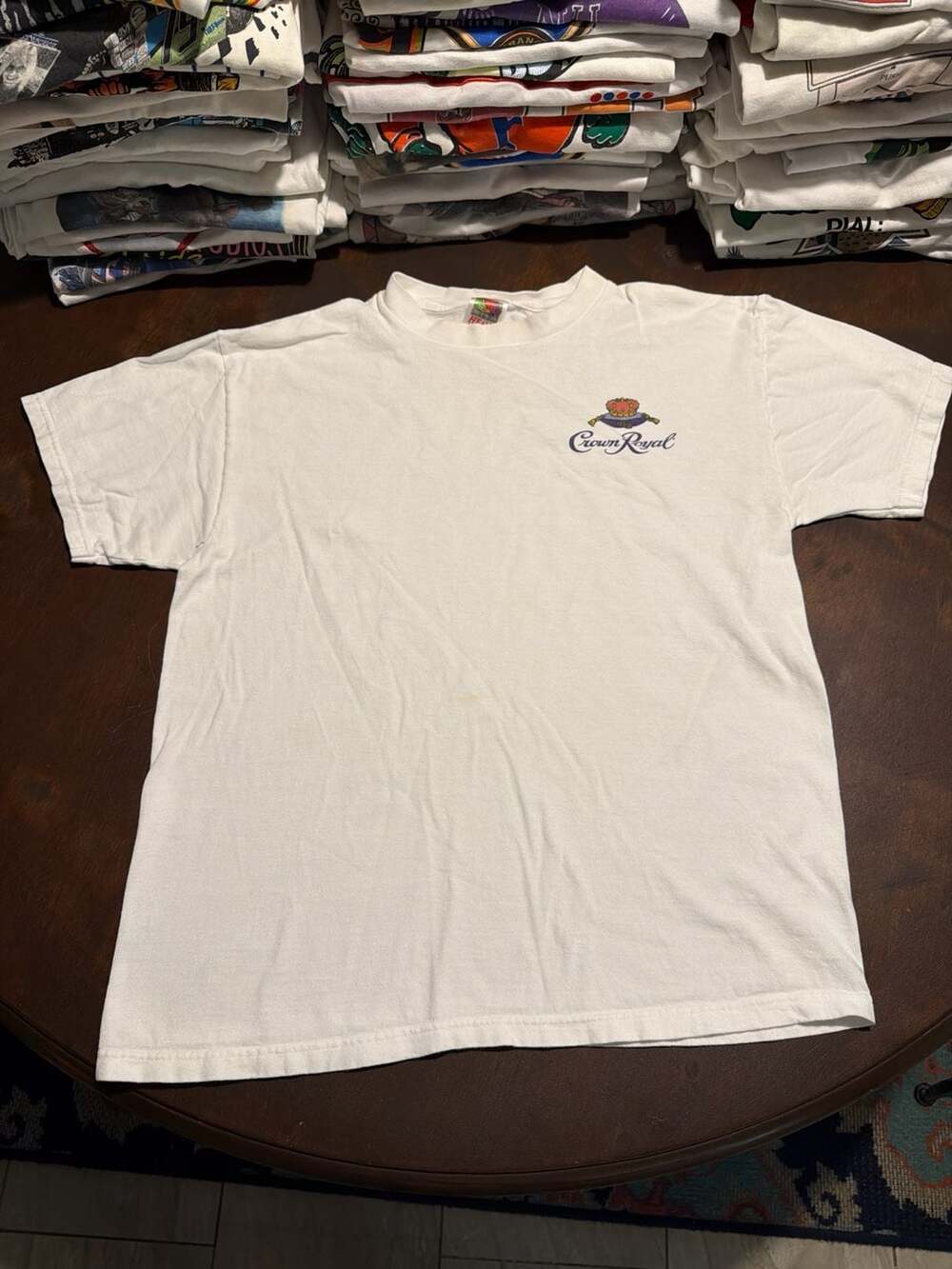 Vintage 90s Crown Royal Whiskey Promo Tee White Fruit of the Loom Large